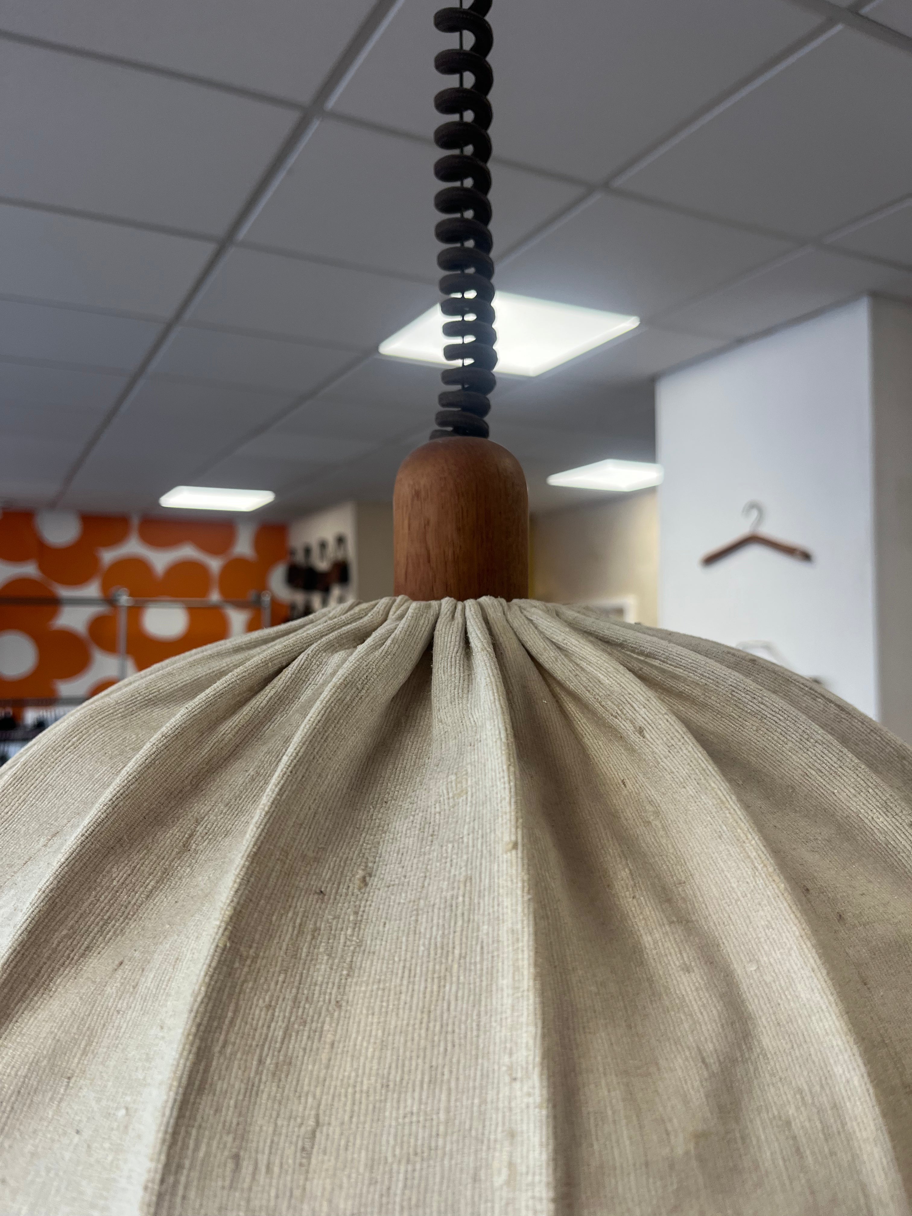 Plafonnier scandinave en teck « Domus » 1970