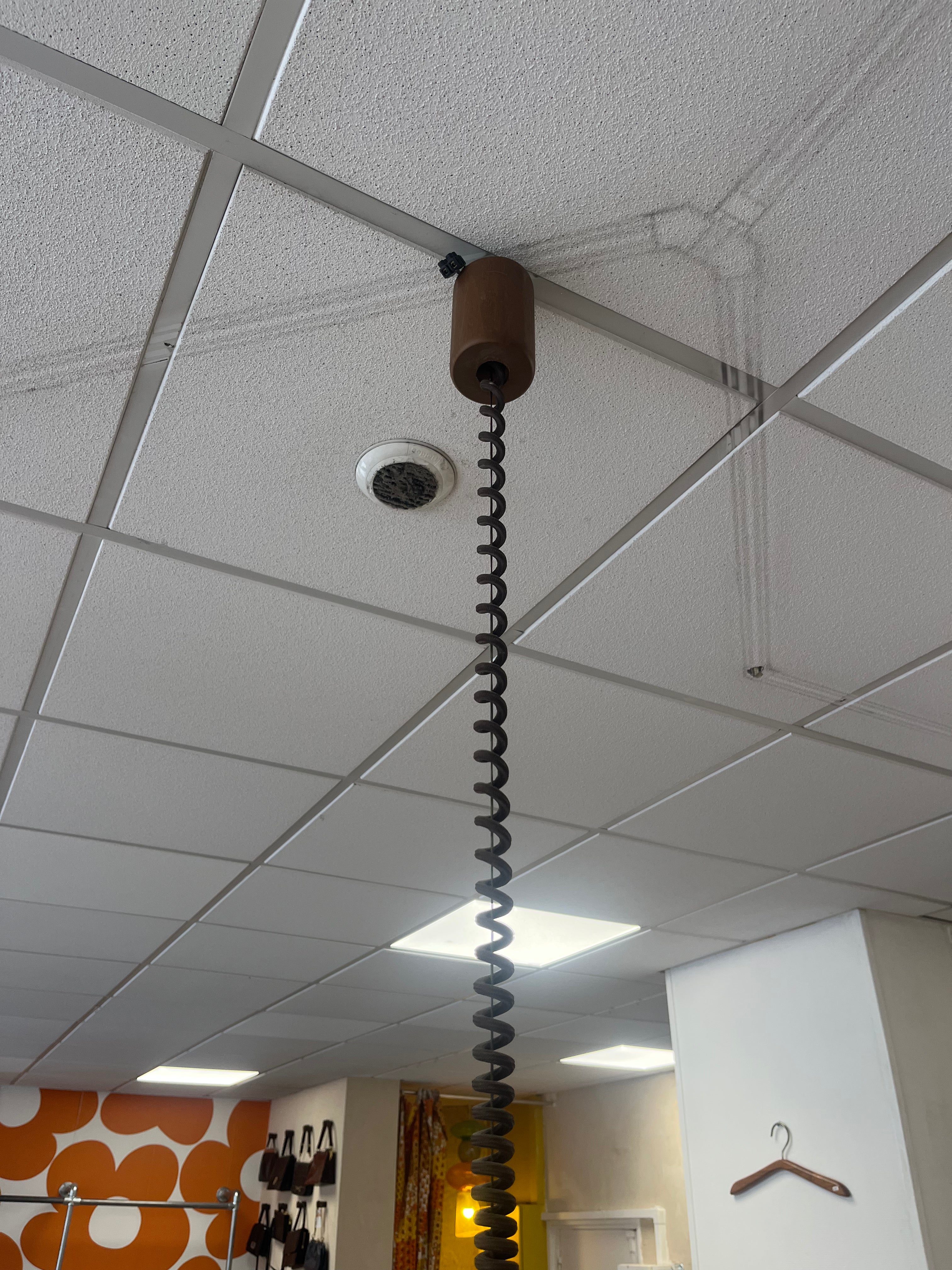 Plafonnier scandinave en teck « Domus » 1970