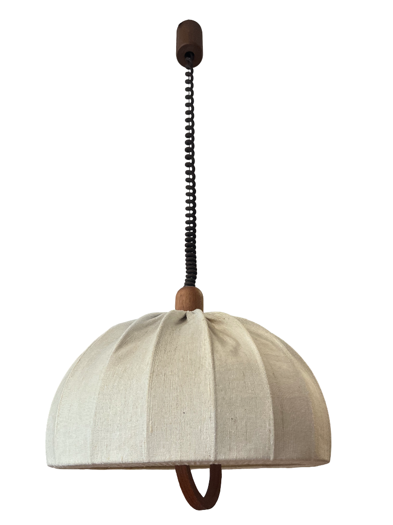 Plafonnier scandinave en teck « Domus » 1970