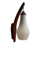 Applique murale scandinave en teck massif 1970