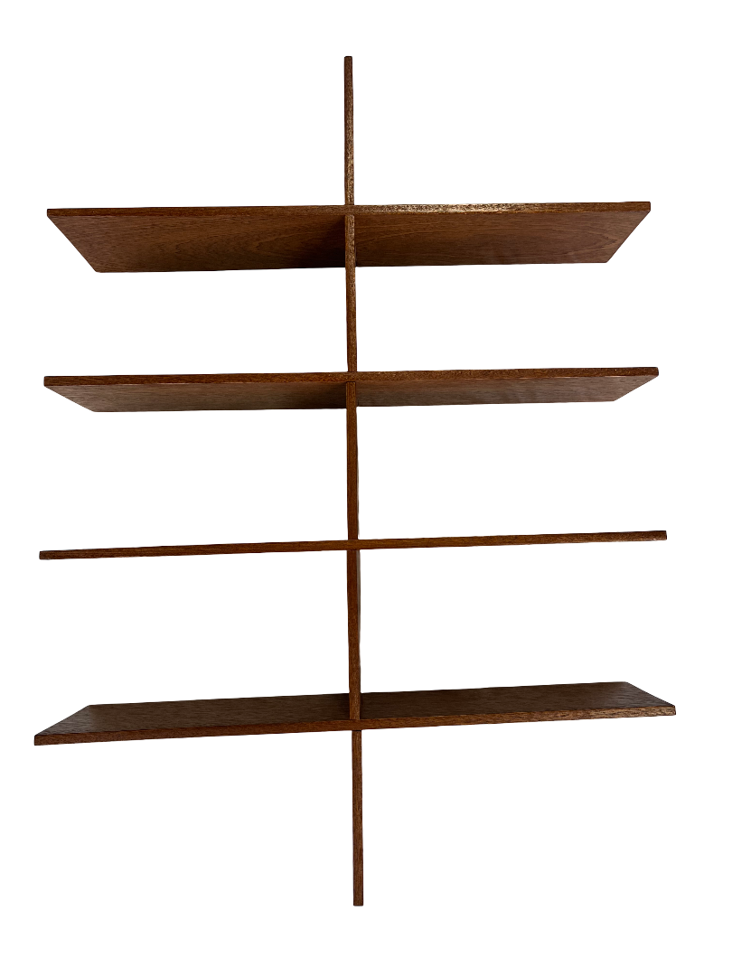 Étagère murale scandinave en teck 1970