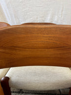 Lot de six chaises scandinaves en teck massif 1970