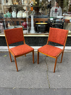 Chaises scandinaves en teck massif 1970