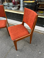 Chaises scandinaves en teck massif 1970