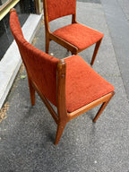 Chaises scandinaves en teck massif 1970