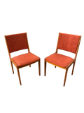 Chaises scandinaves en teck massif 1970