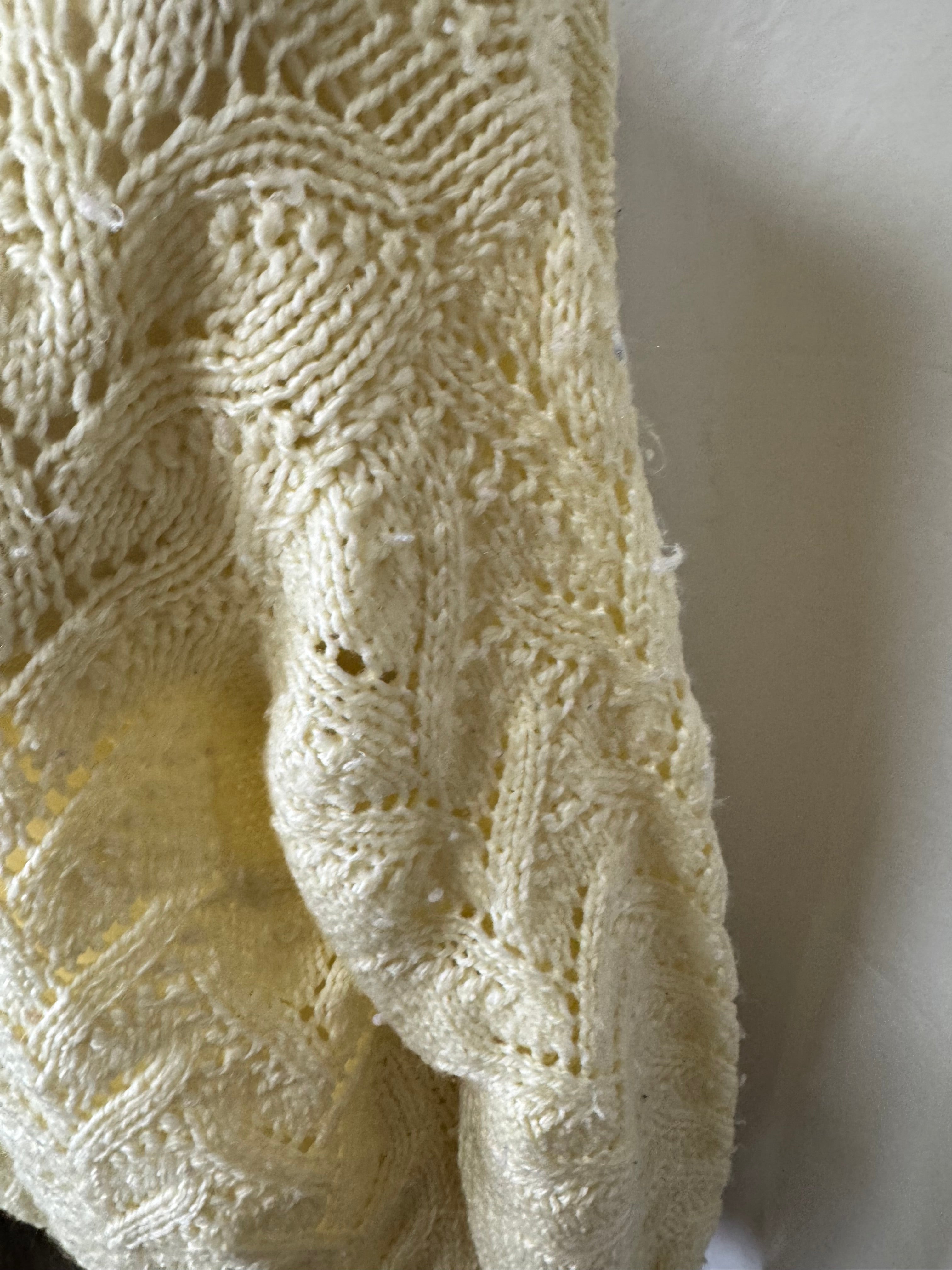 Pull ajourée beige