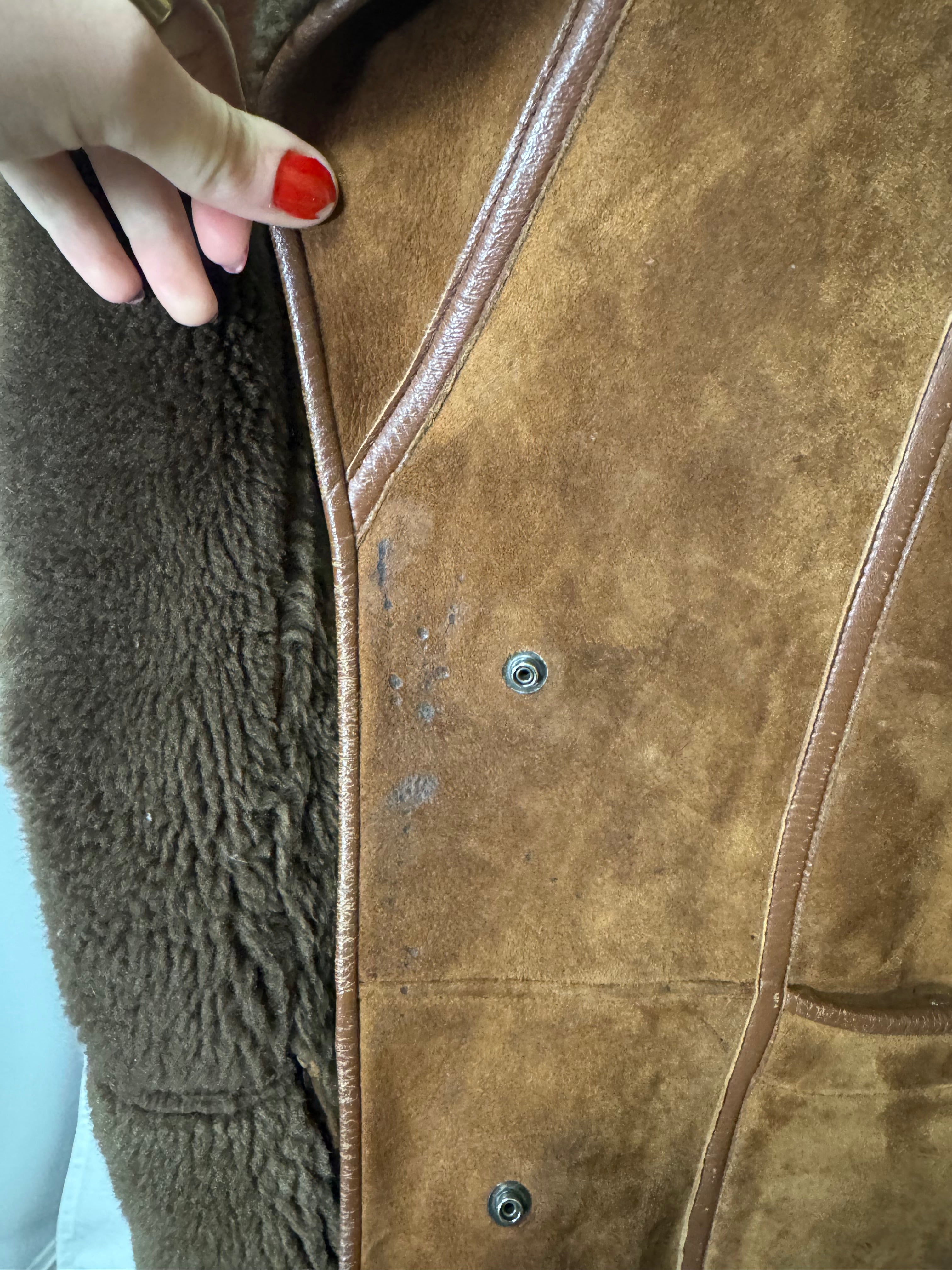 Manteau en peau lainée