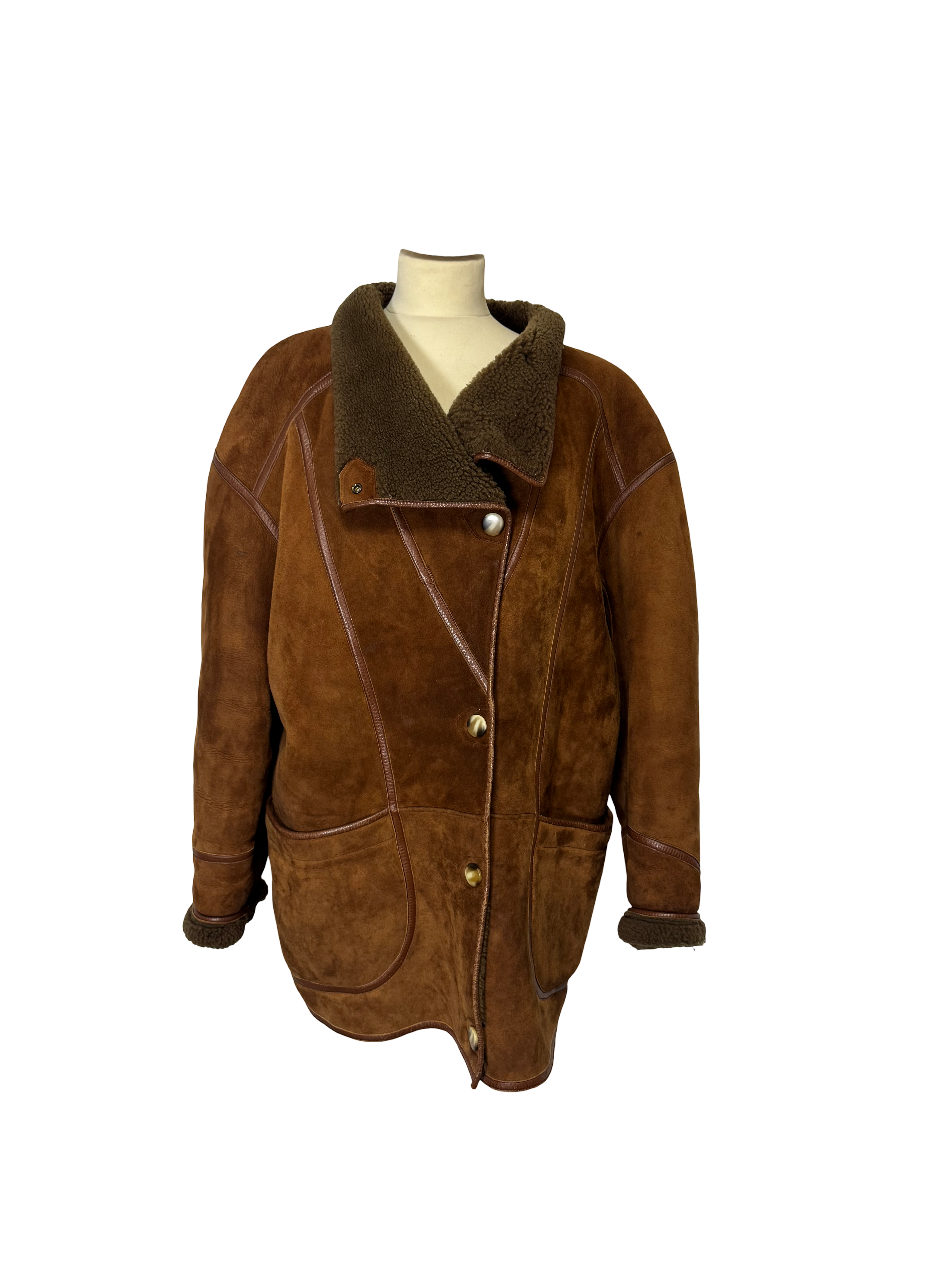 Manteau en peau lainée