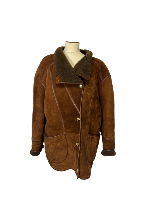 Manteau en peau lainée