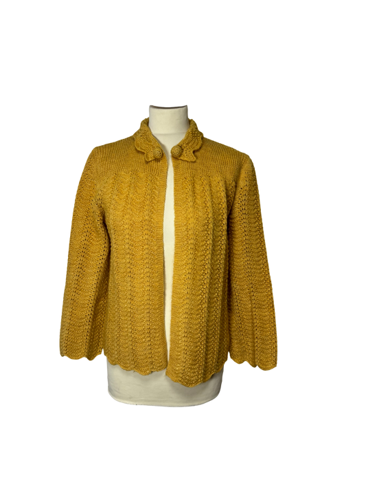 Cardigan jaune 70s