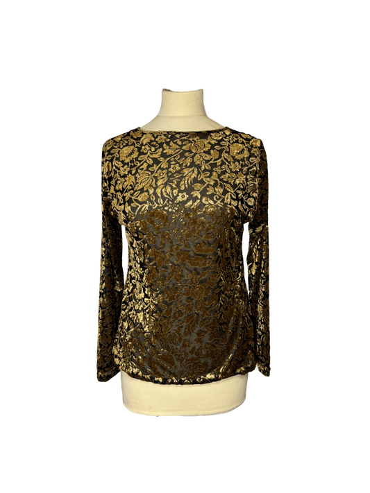 Blouse en velours 80s