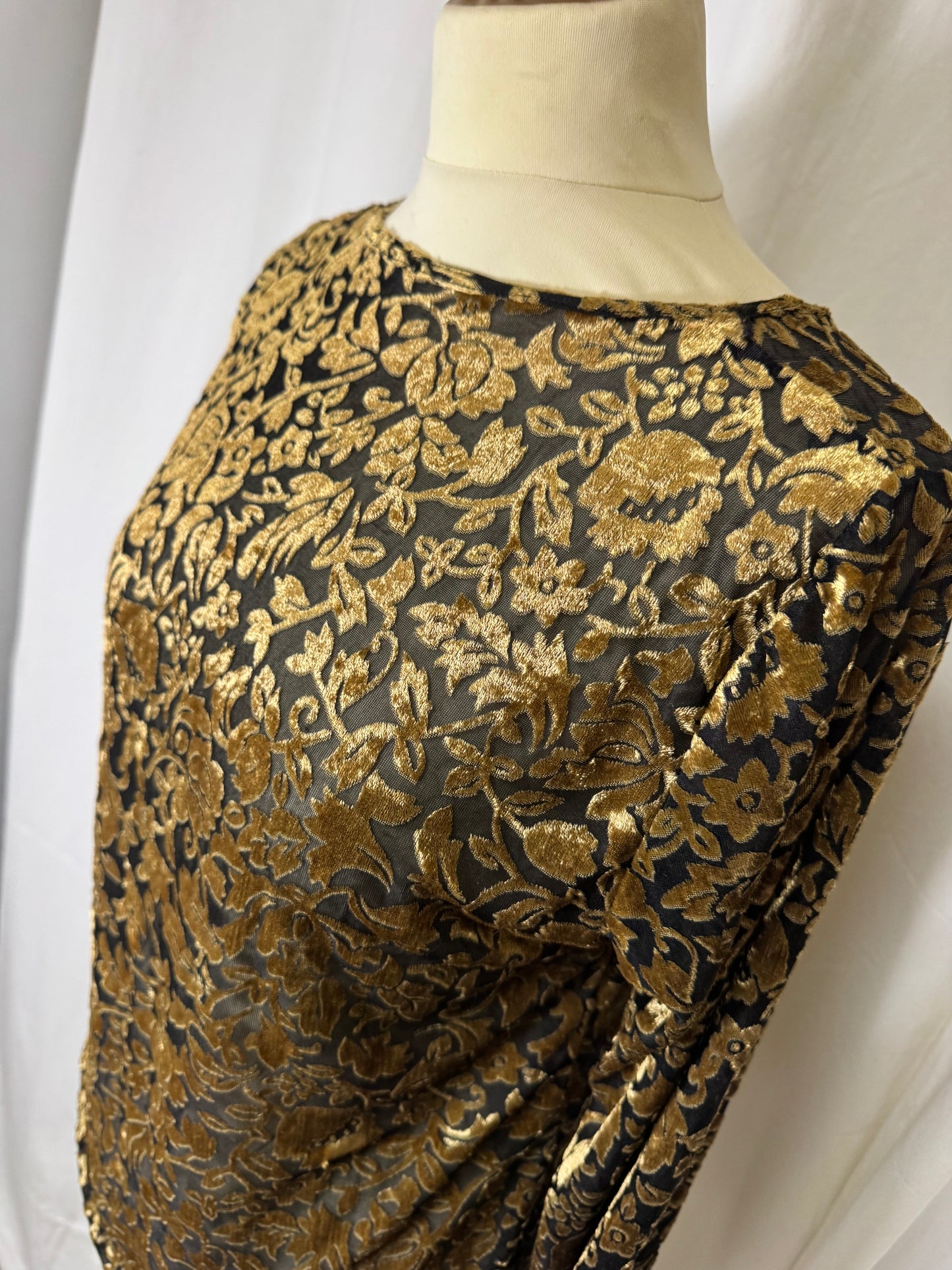 Blouse en velours 80s