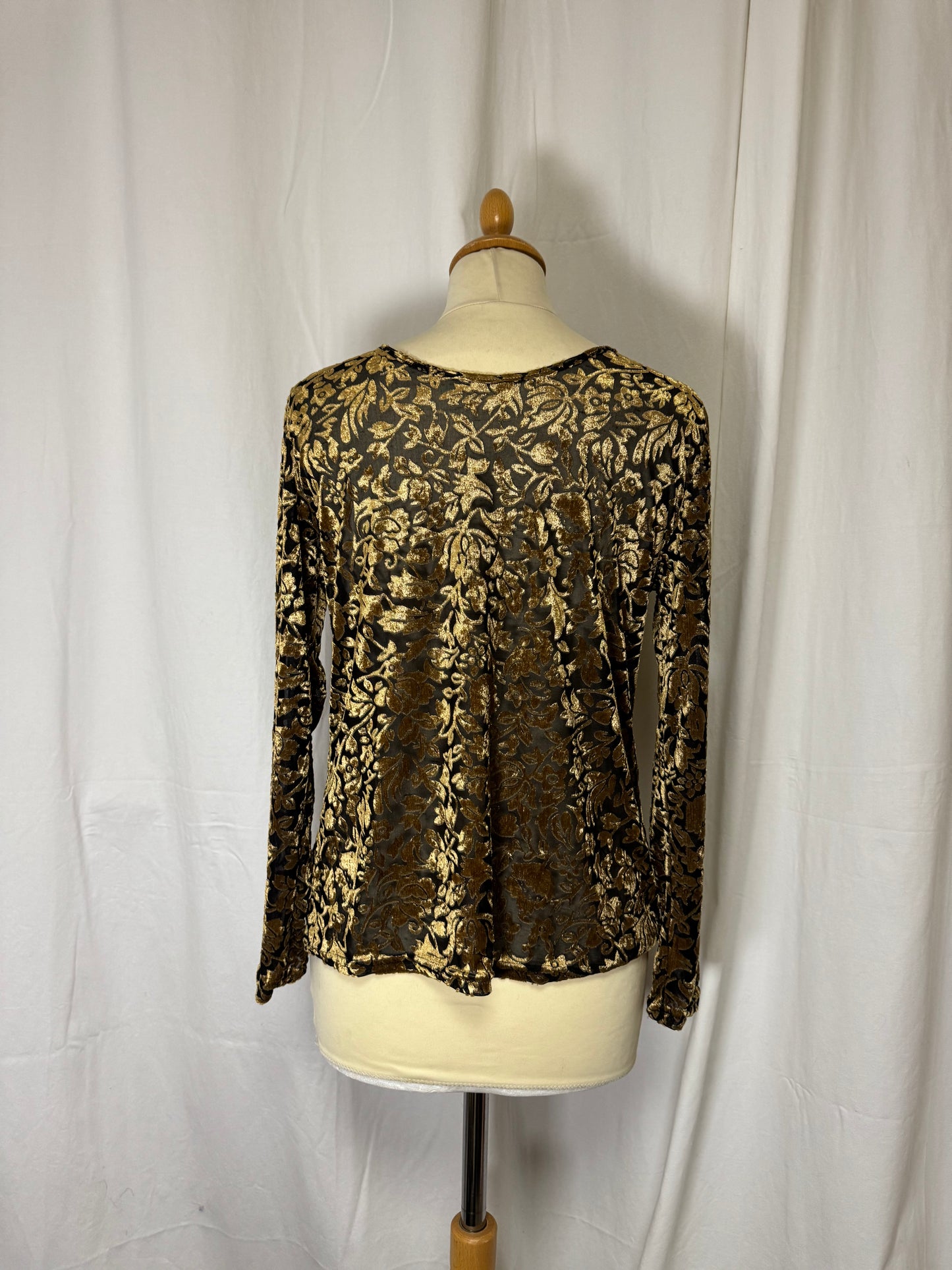 Blouse en velours 80s