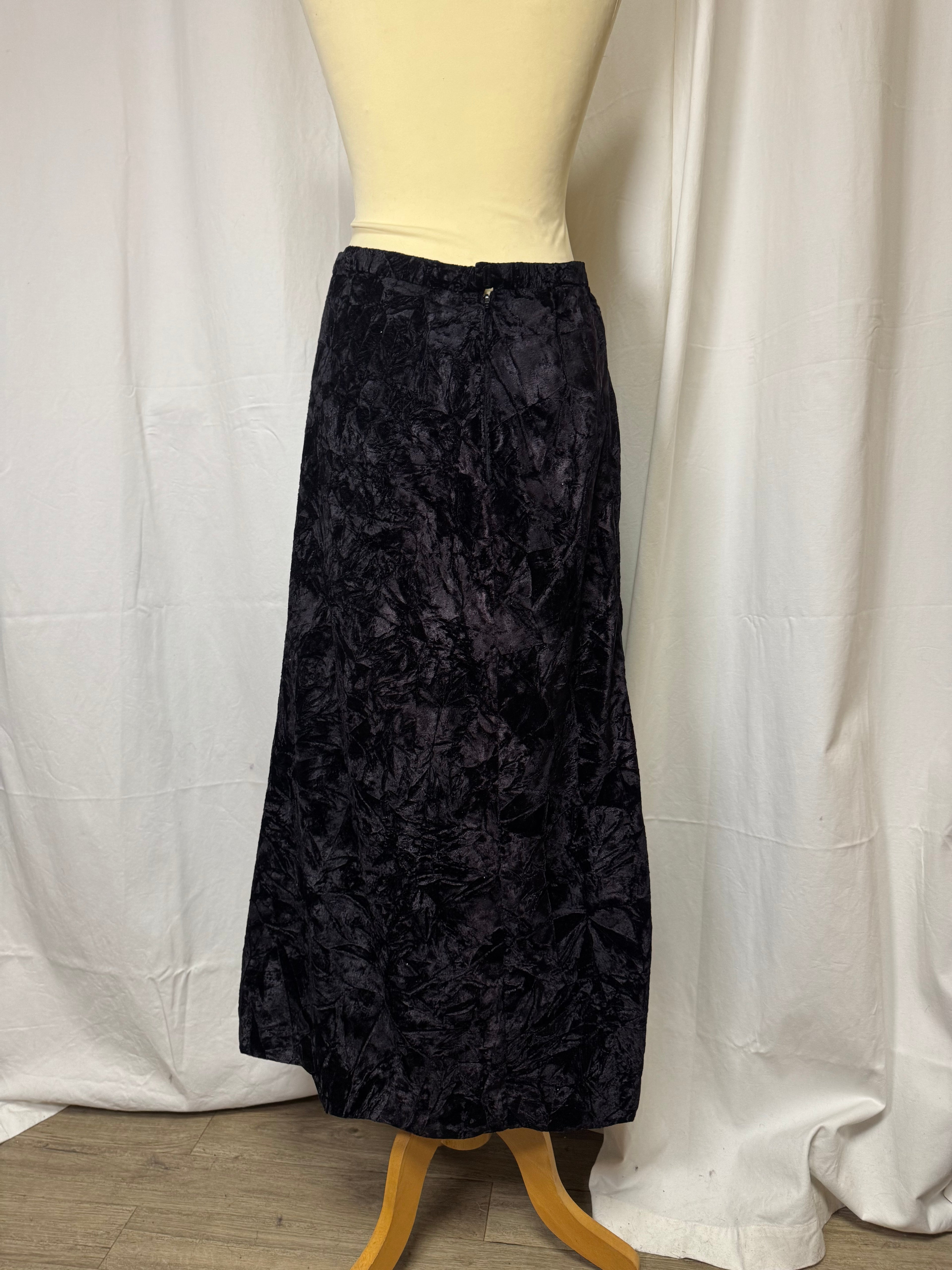 Jupe longue en velours