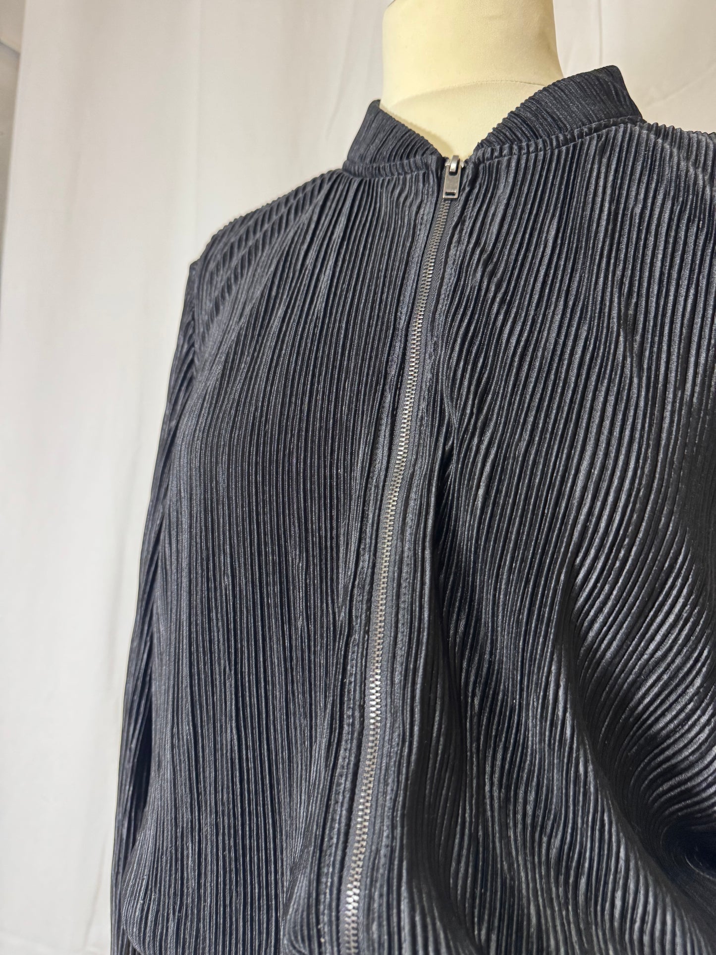Gilet plissé noir
