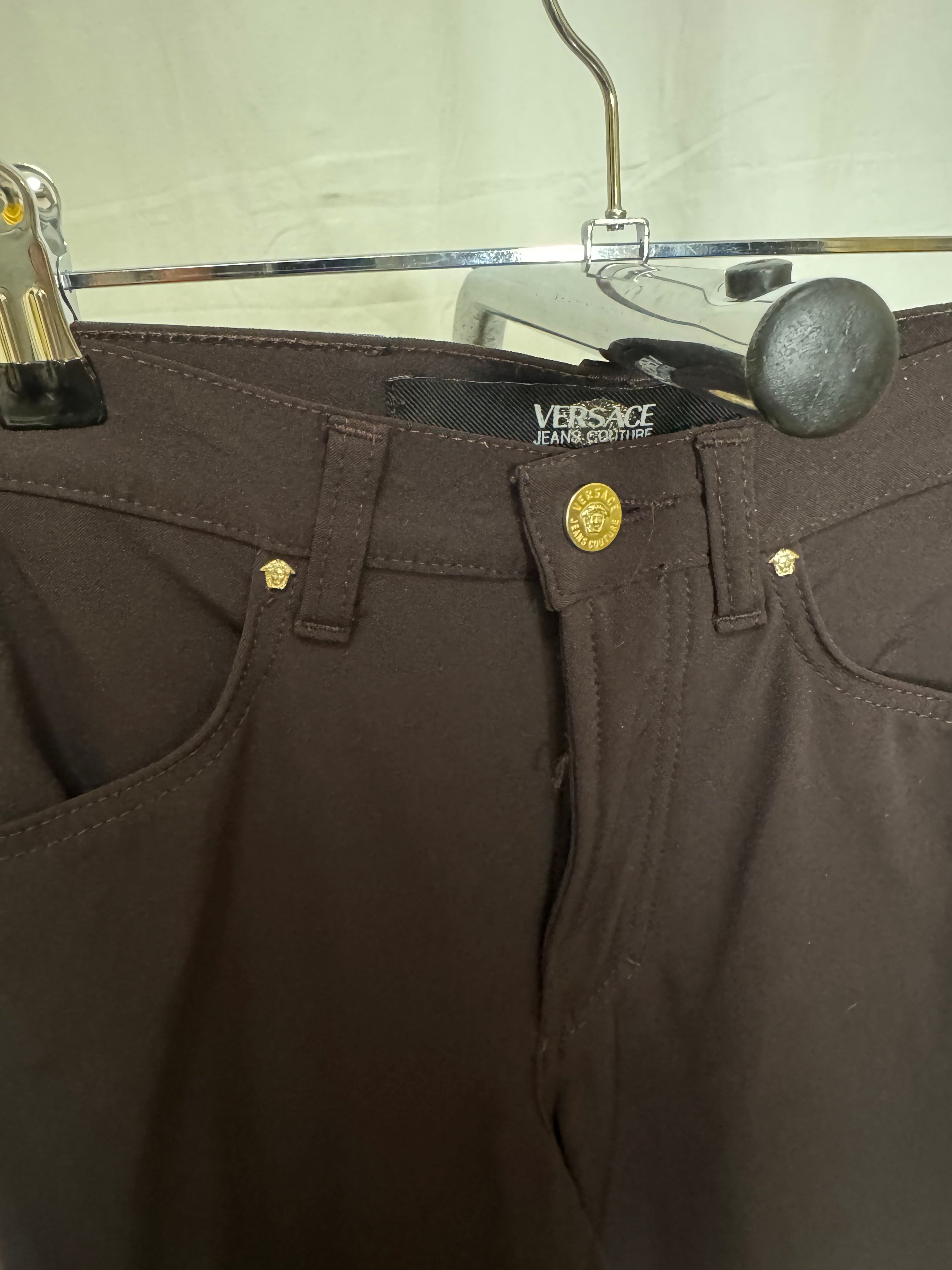 Pantalon marron Versace