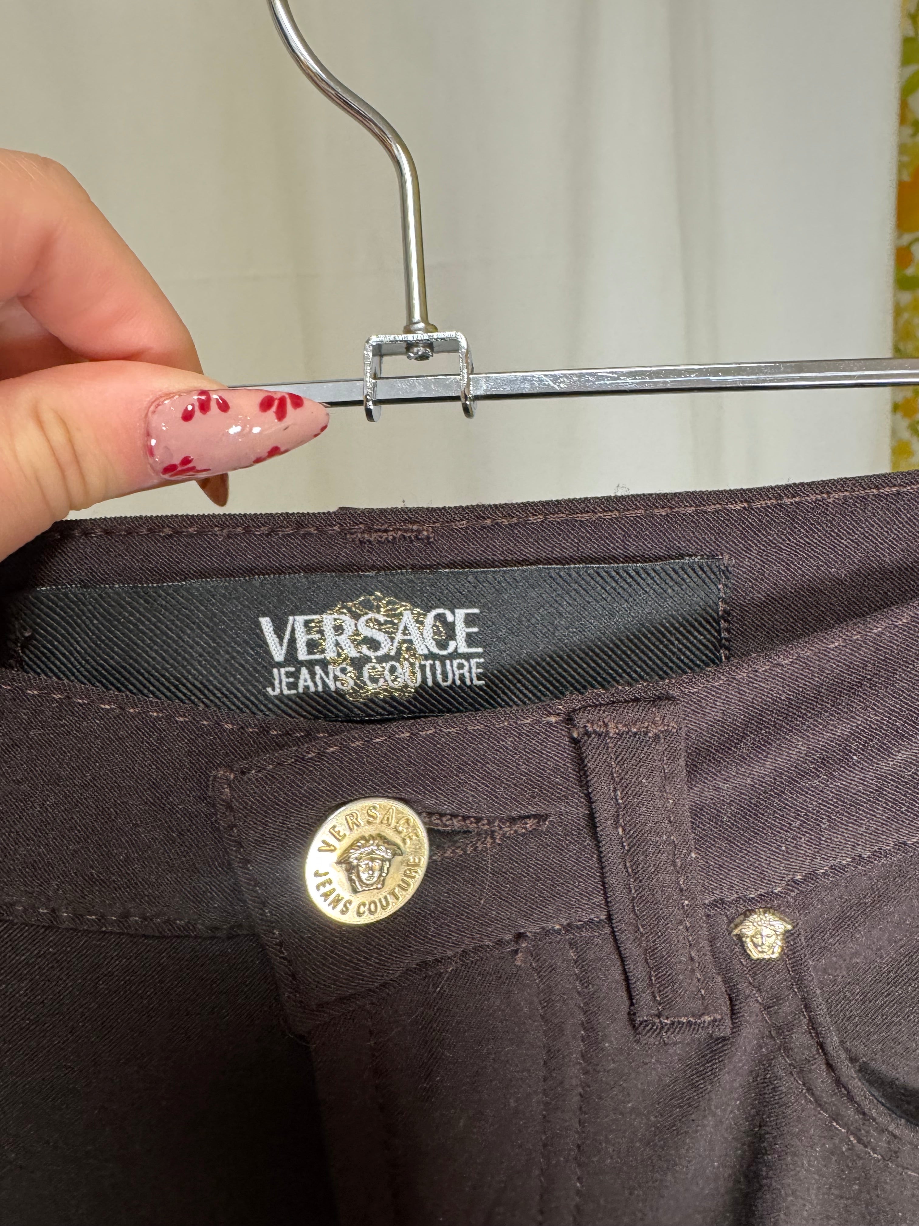 Pantalon marron Versace