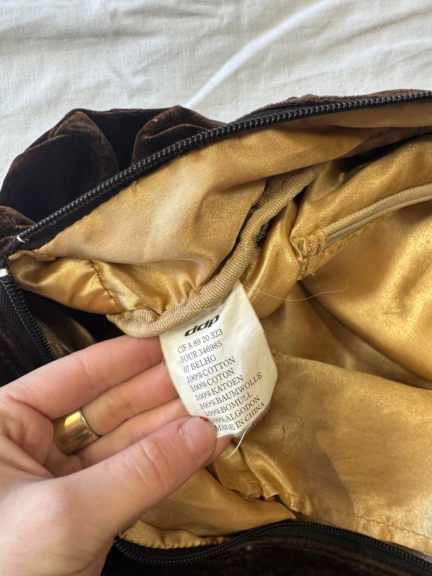 Sac à main en velours DDP