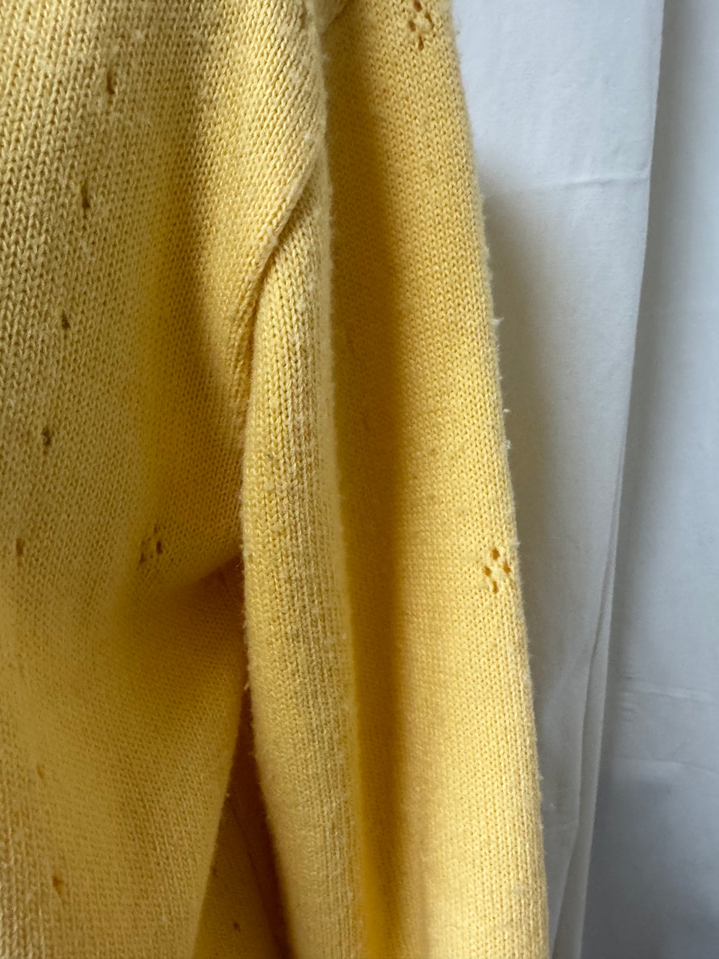 Cardigan ajourée jaune