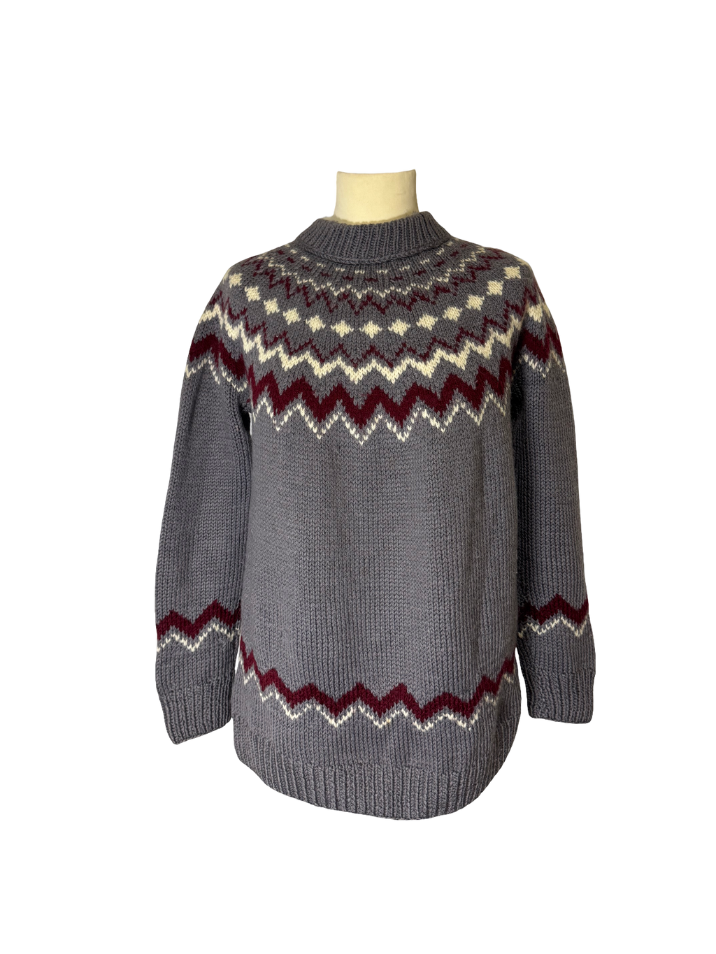 Pull gris islandais