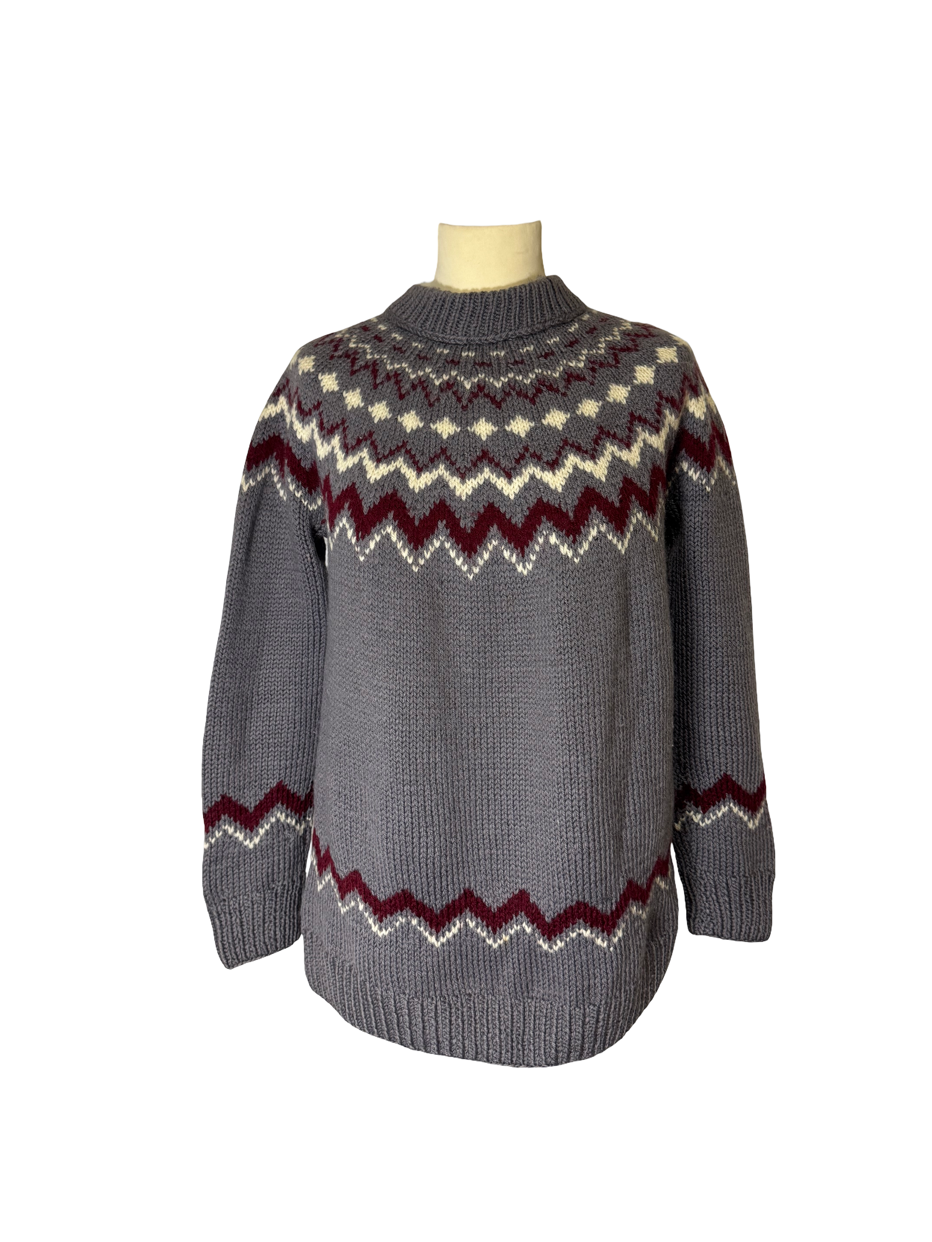 Pull gris islandais