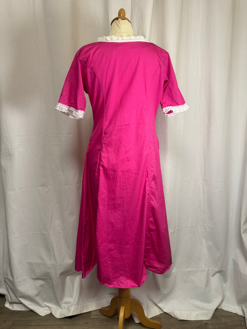 Robe longue rose