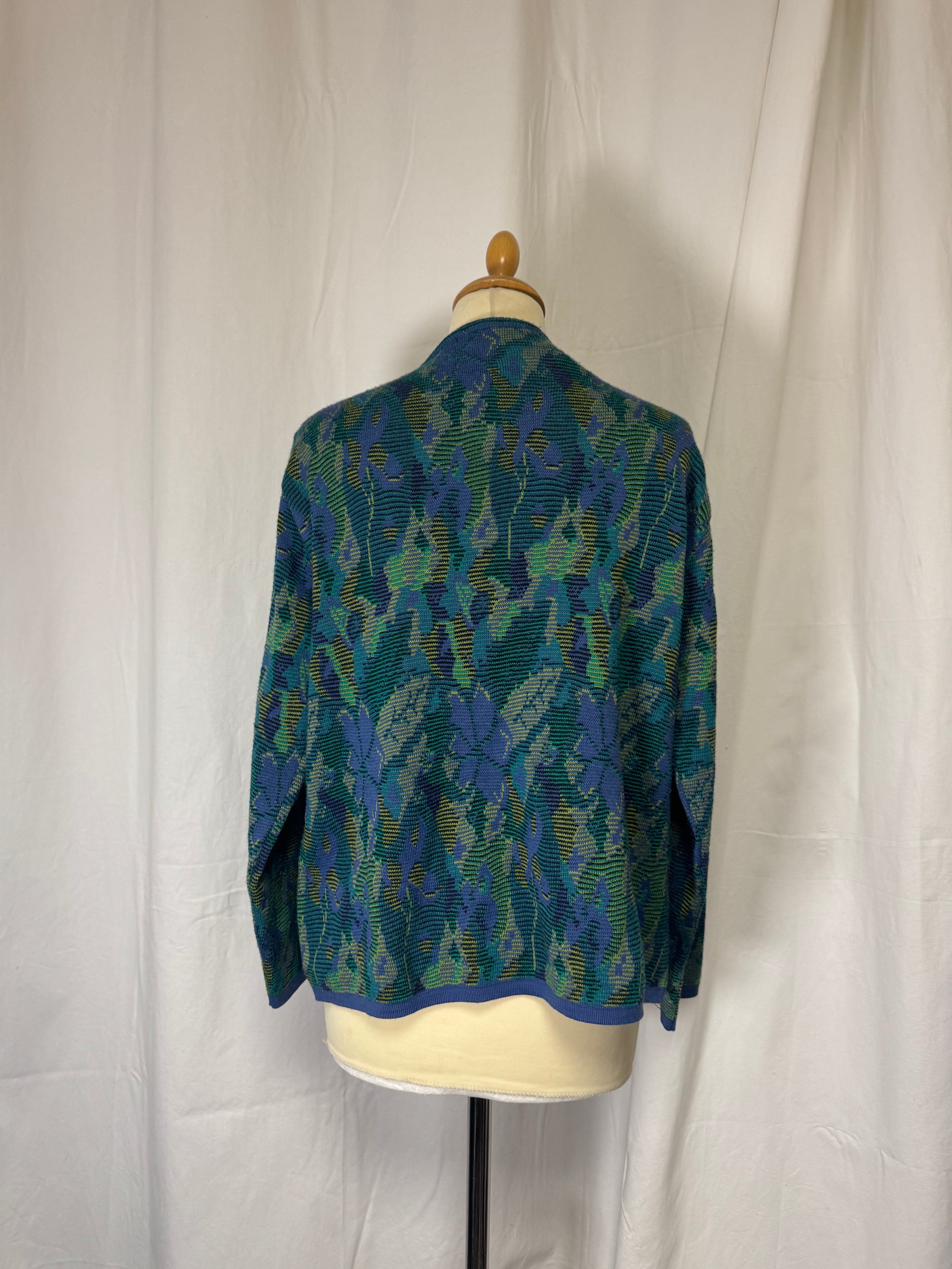 Pull à motifs vert