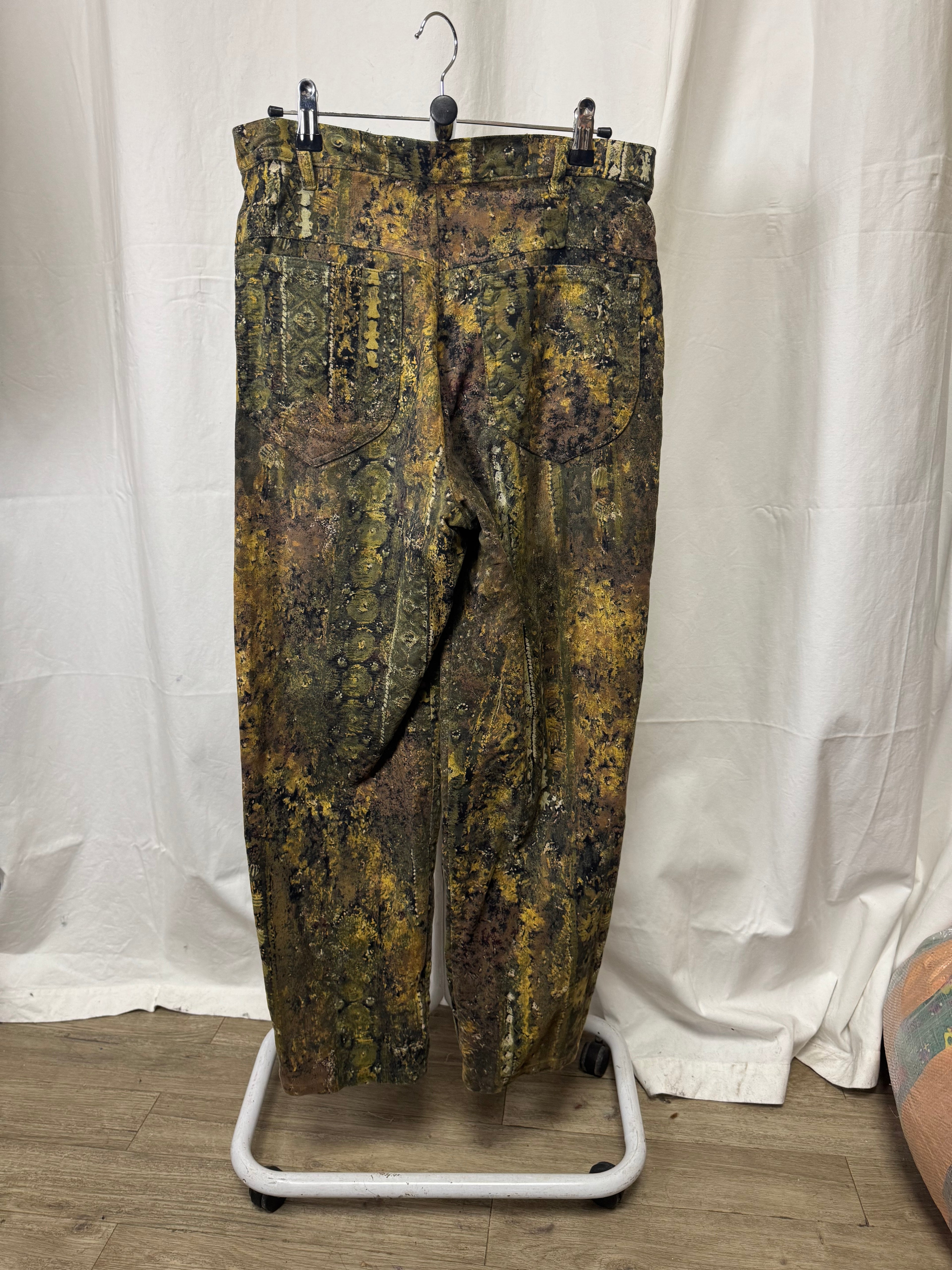 Pantalon ajustée à motifs