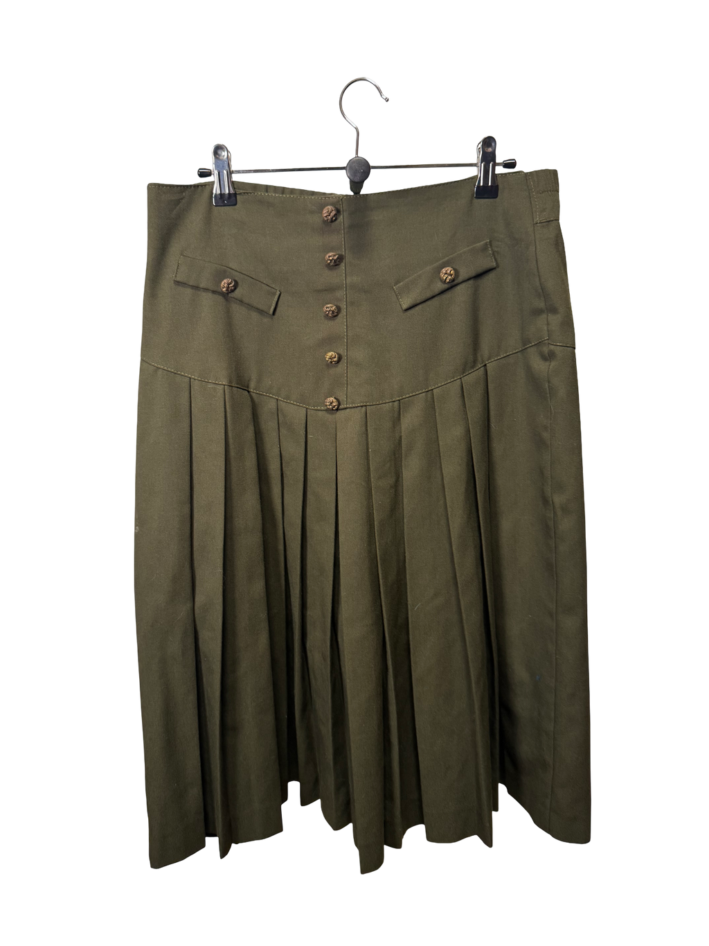 Jupe plissée kaki