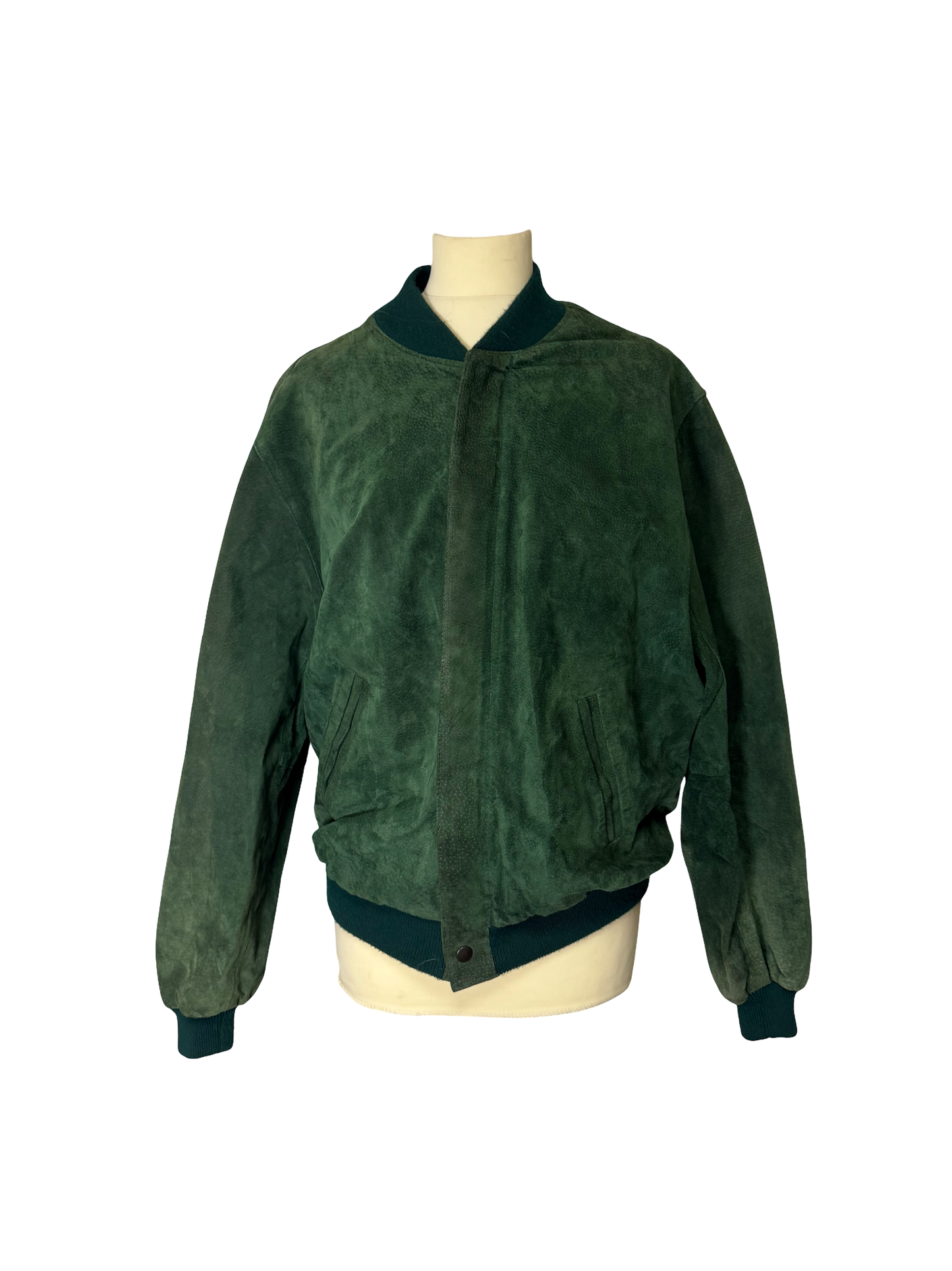 Blouson en daim vert