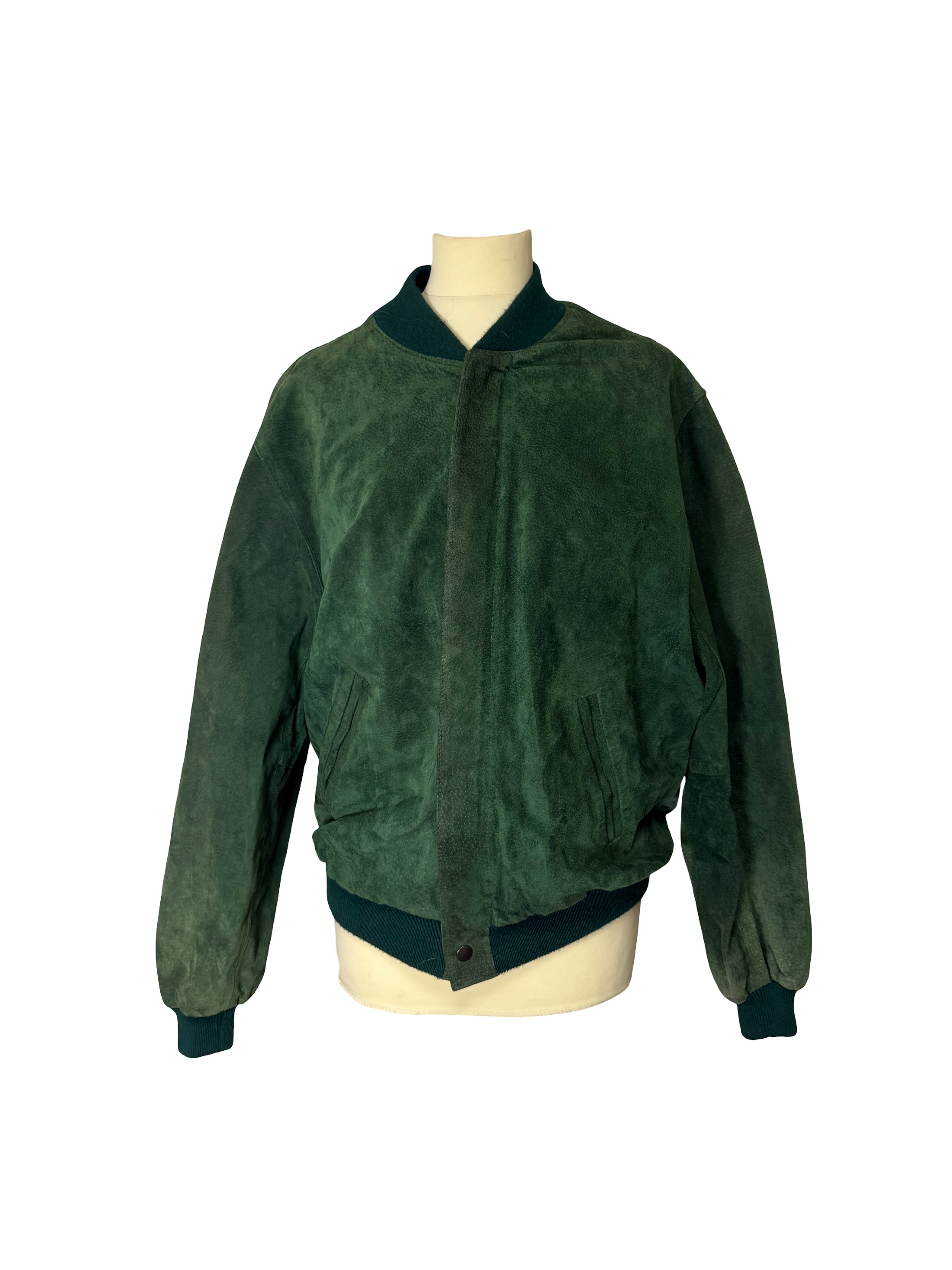 Blouson en daim vert