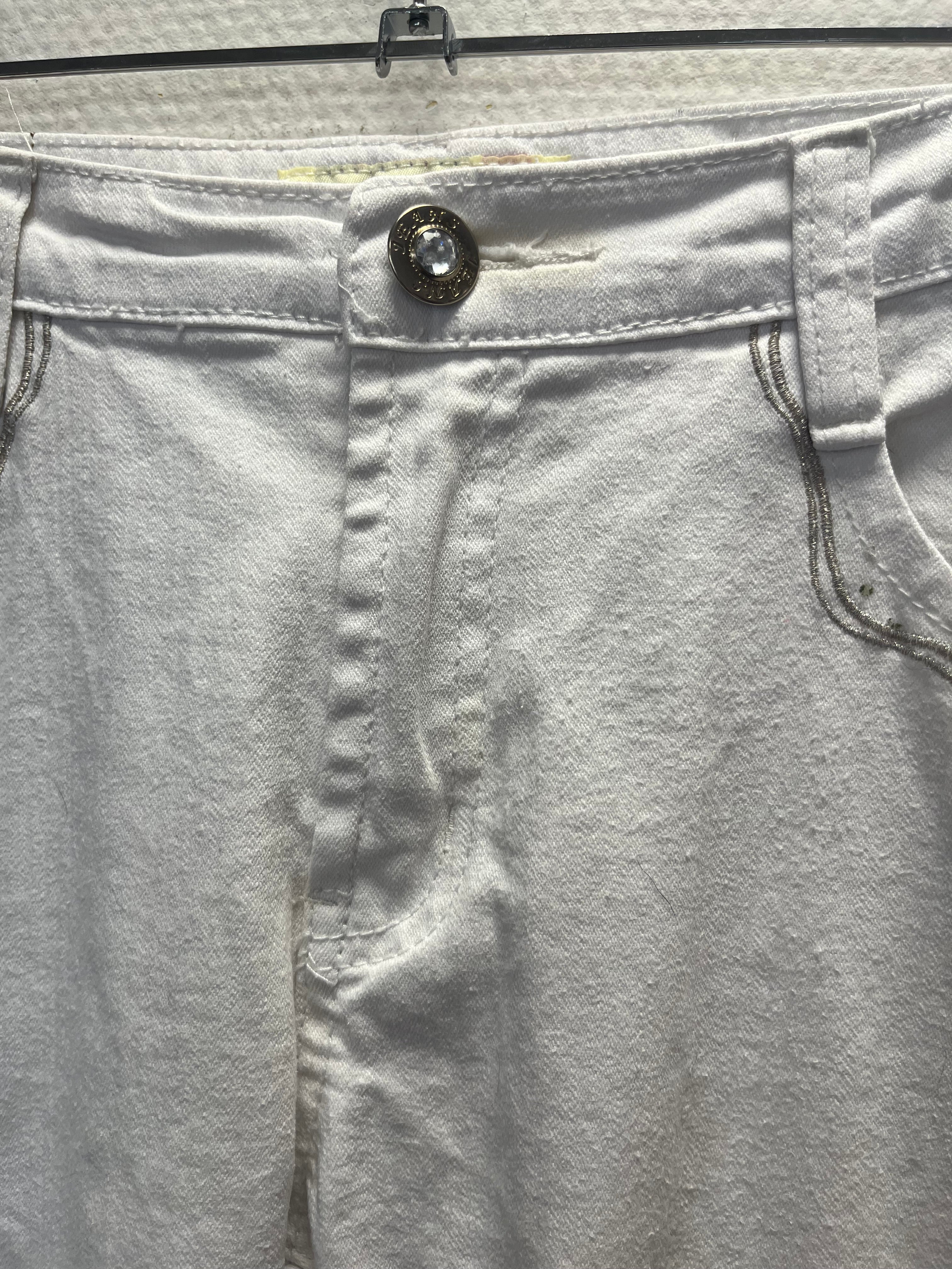 Jeans capri blanc