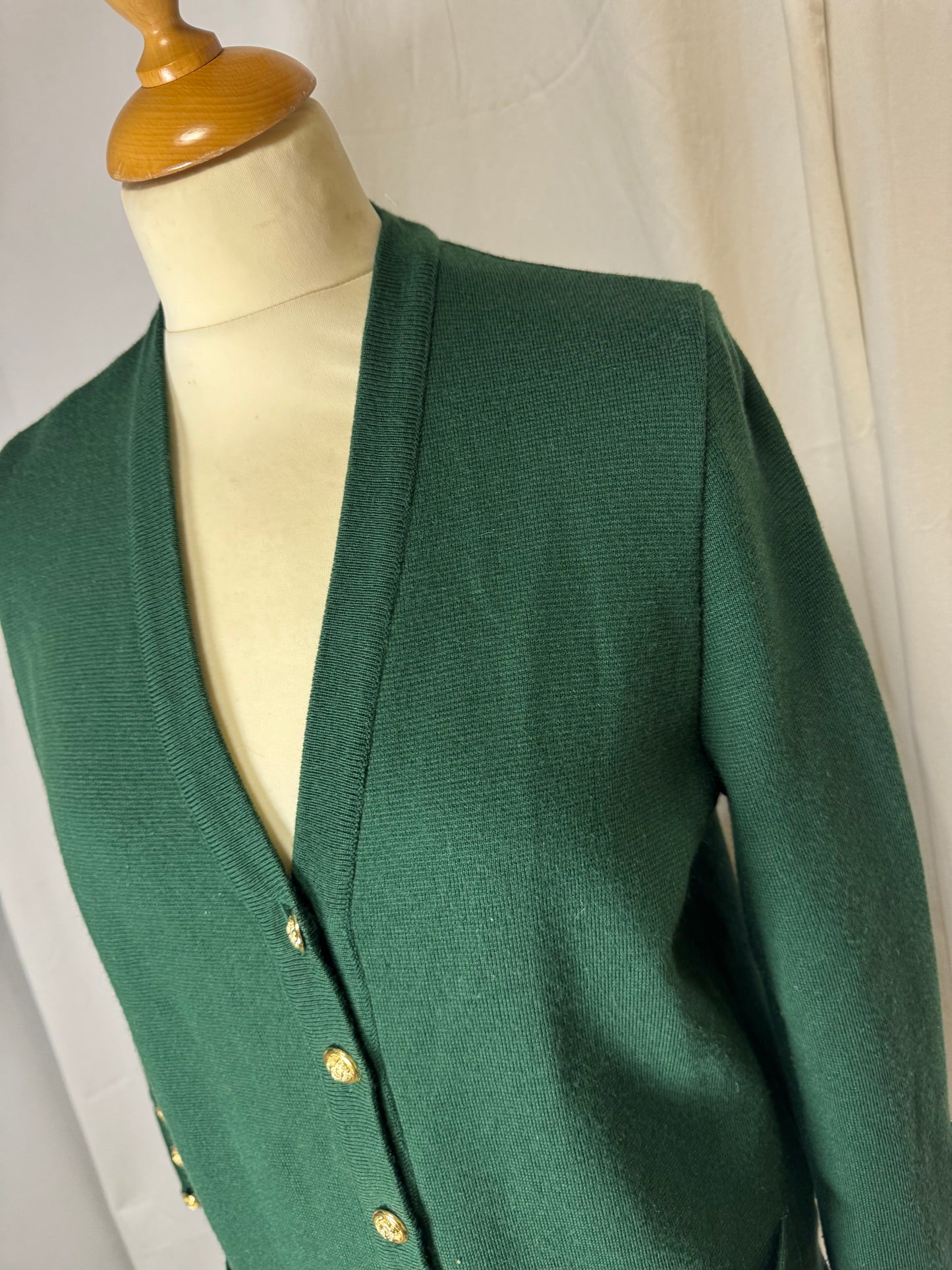 Cardigan en laine vert