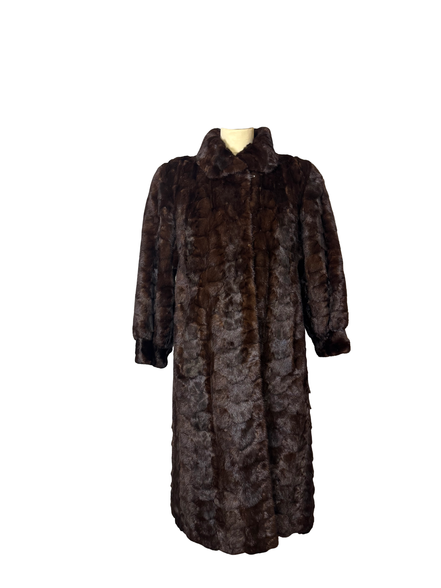 Manteau long en fourrure de vison