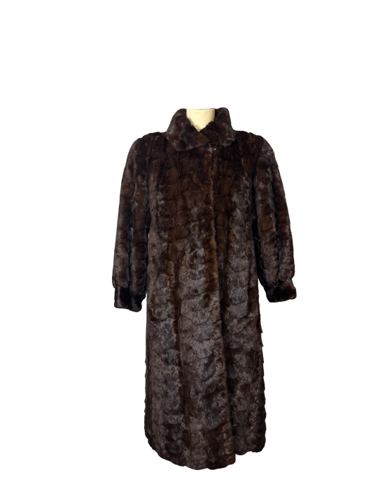 Manteau long en fourrure de vison