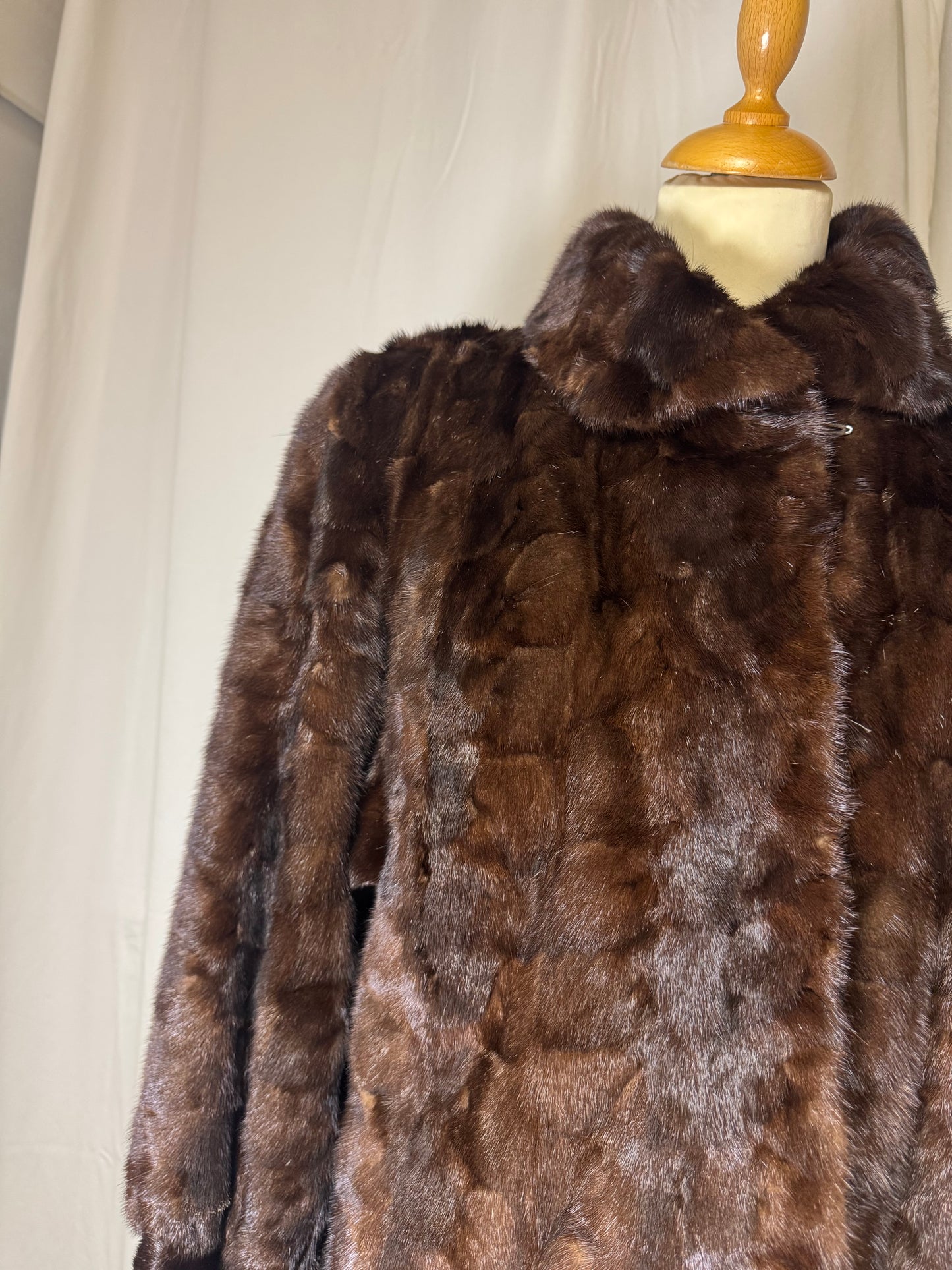 Manteau long en fourrure de vison