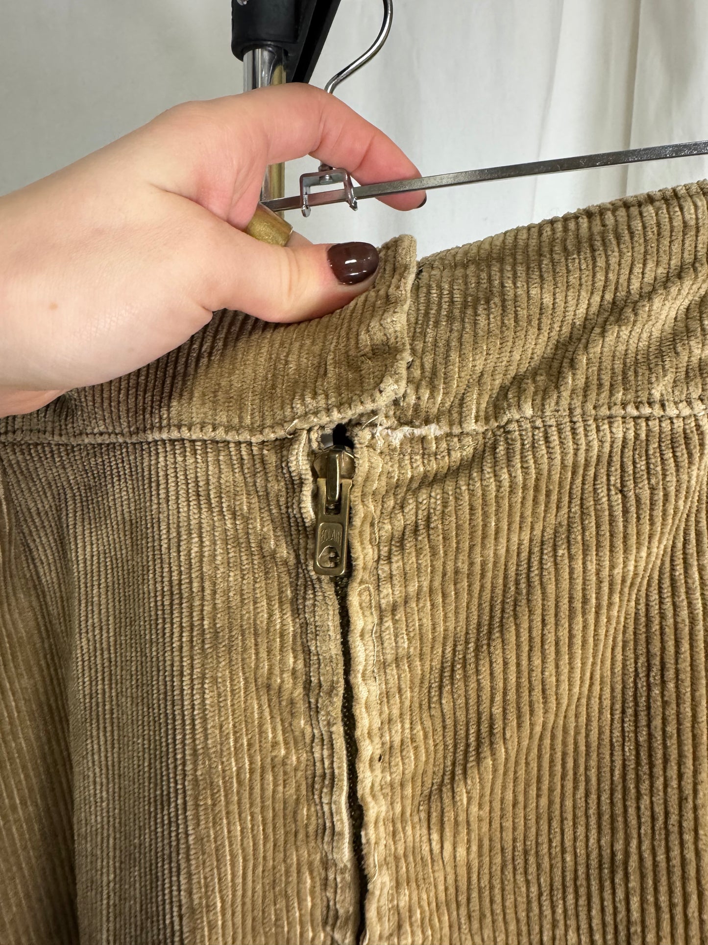 Jupe culotte en velours côtelé