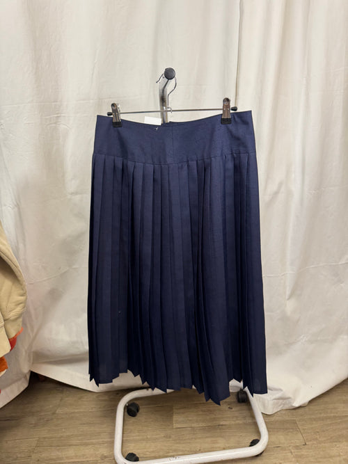 Jupe plissée bleu marine