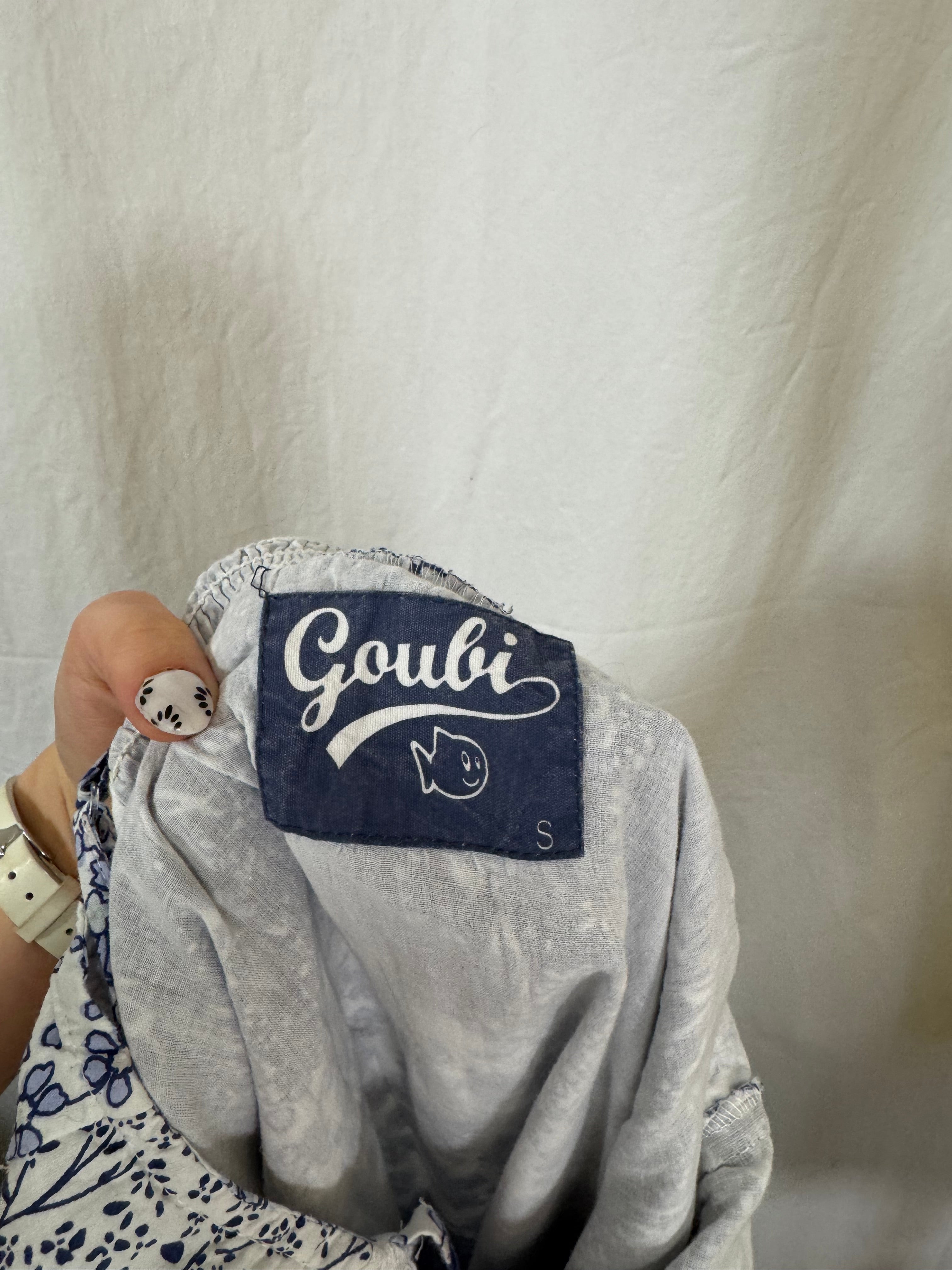 Robe à fleurs bleu