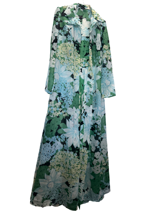 Ensemble robe à fleurs 70s
