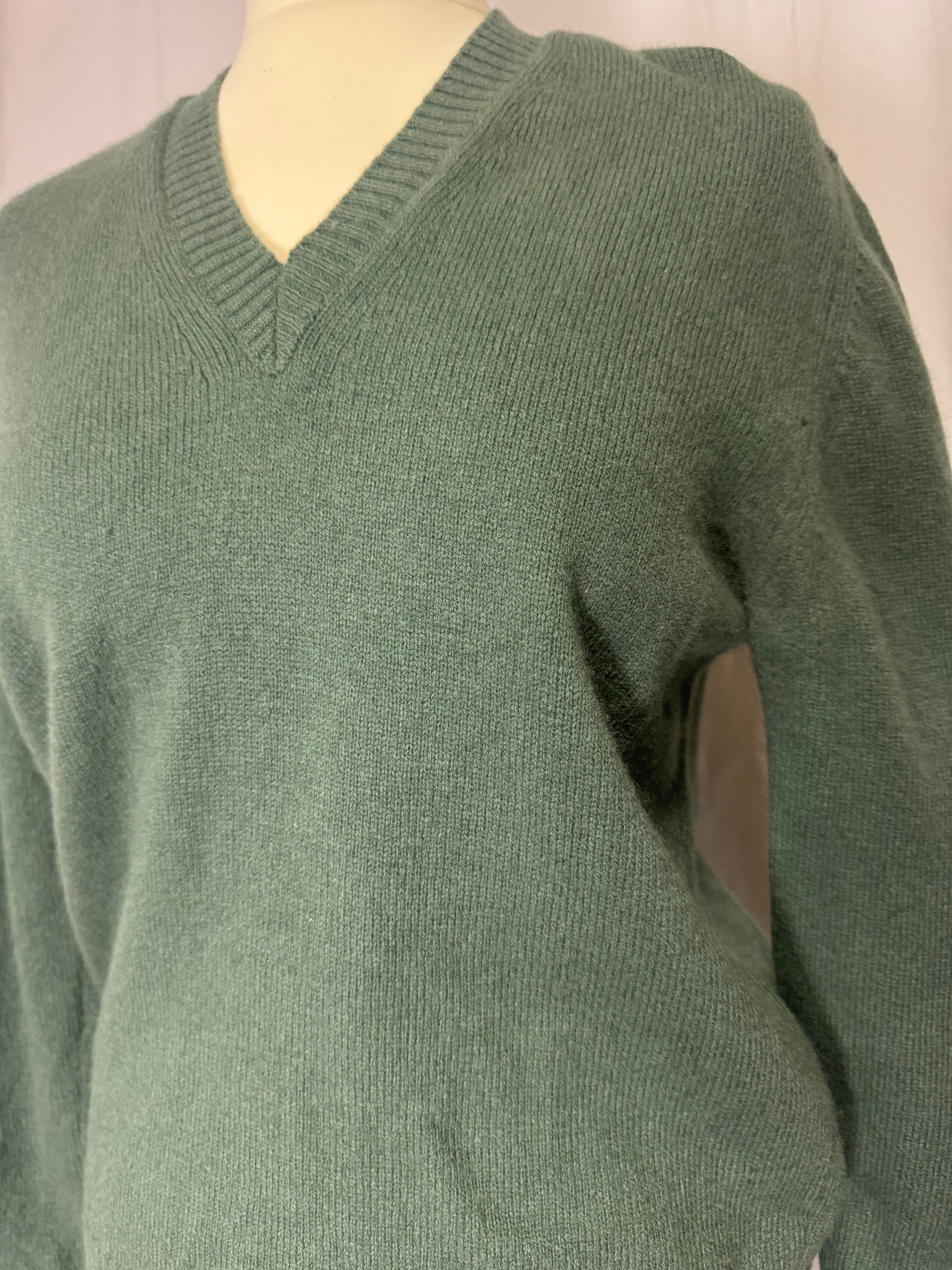 Pull vert en laine