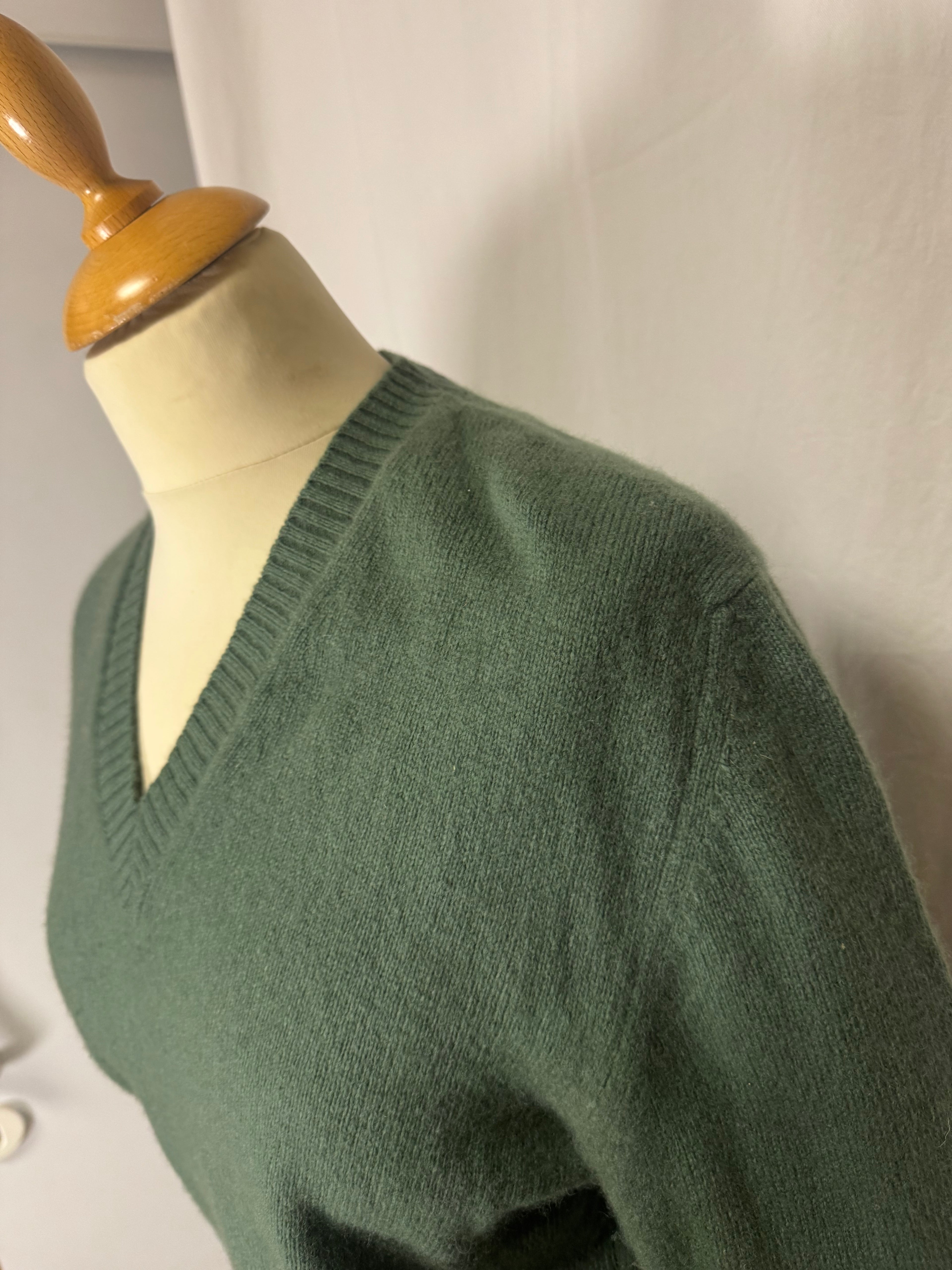 Pull vert en laine