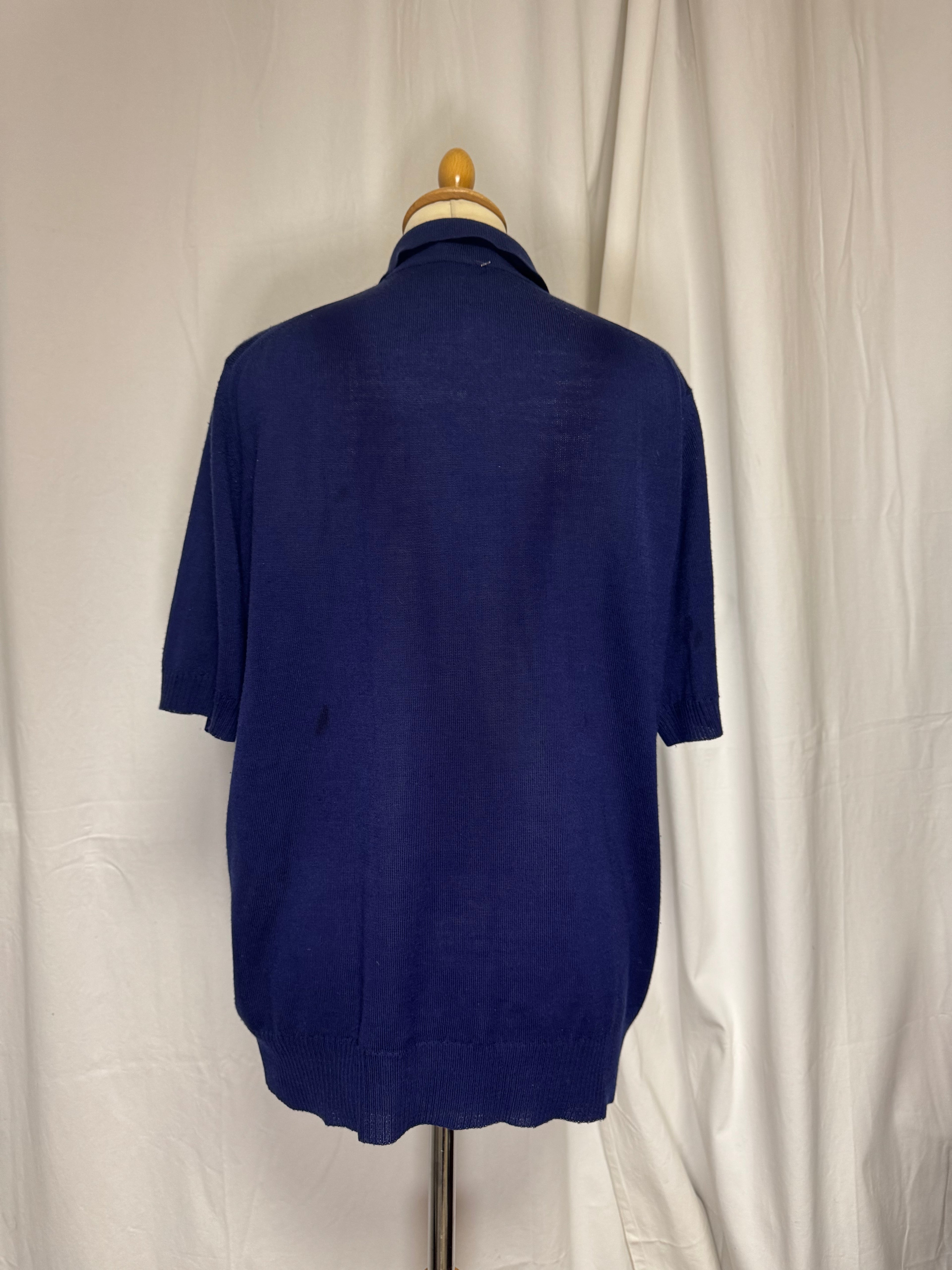 Pull polo bleu marine