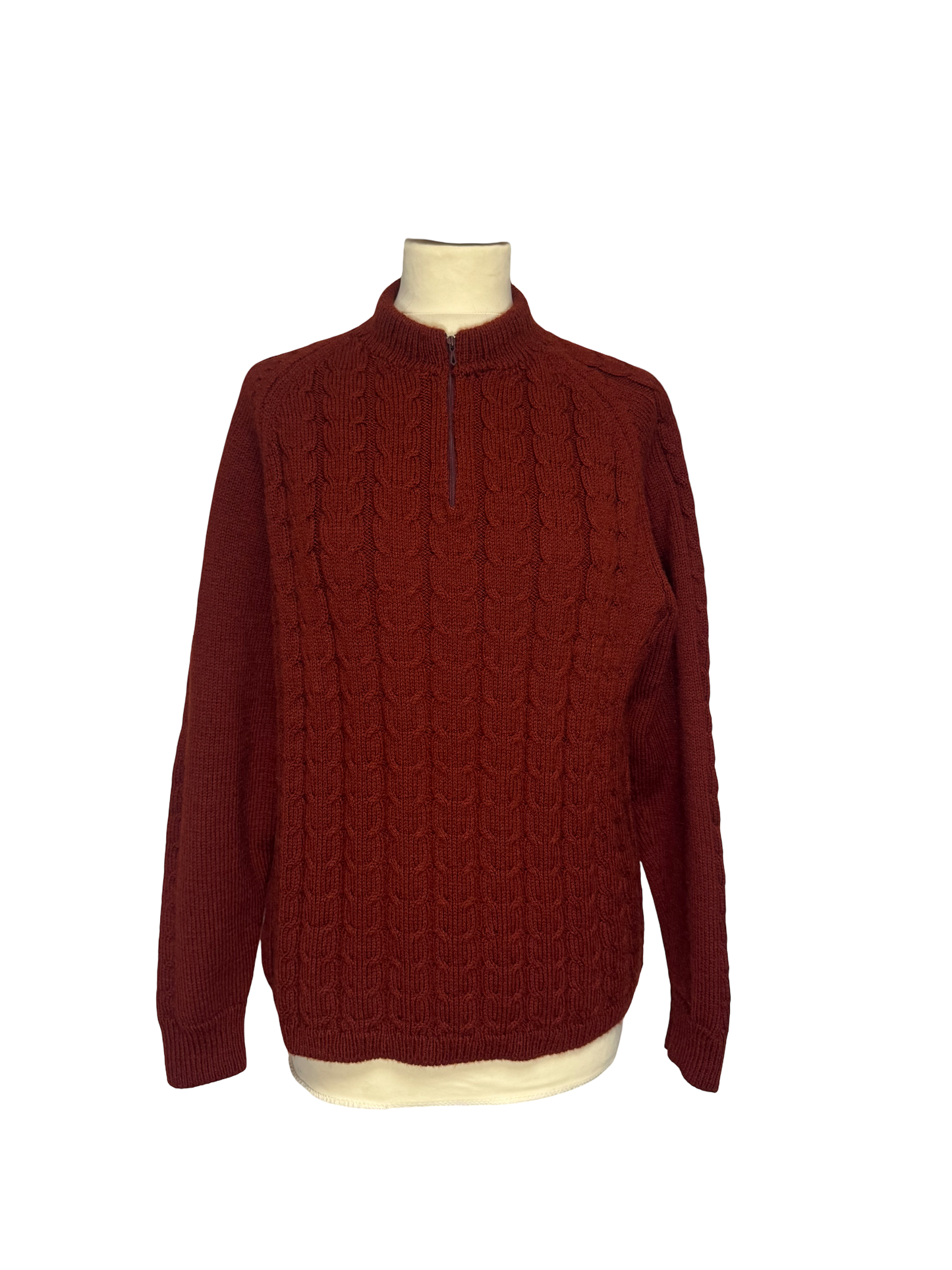 Pull marron torsade