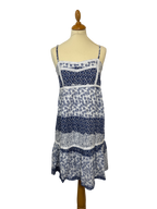 Robe à fleurs bleu