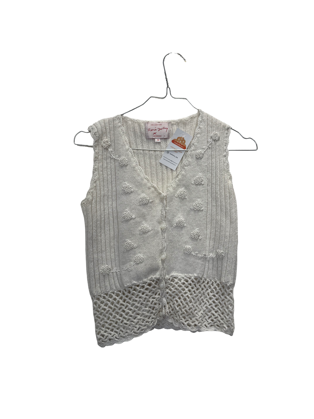 Cardigan blanc brodée