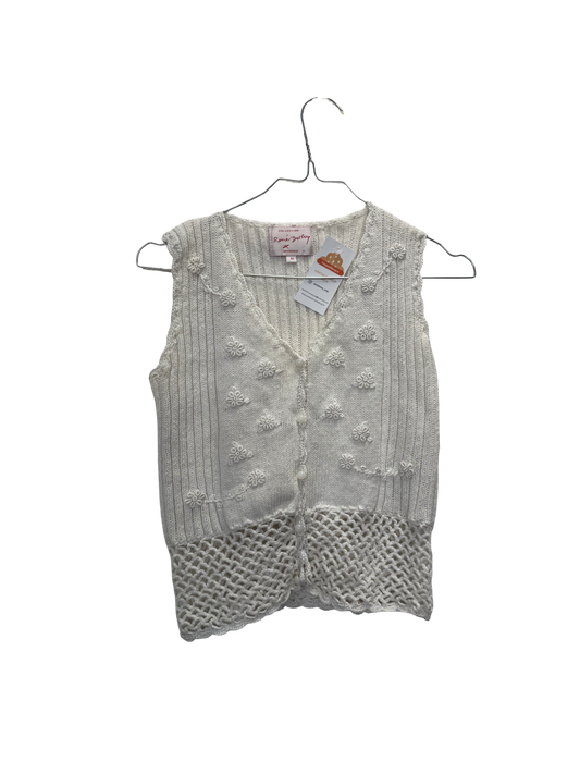 Cardigan blanc brodée