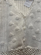 Cardigan blanc brodée