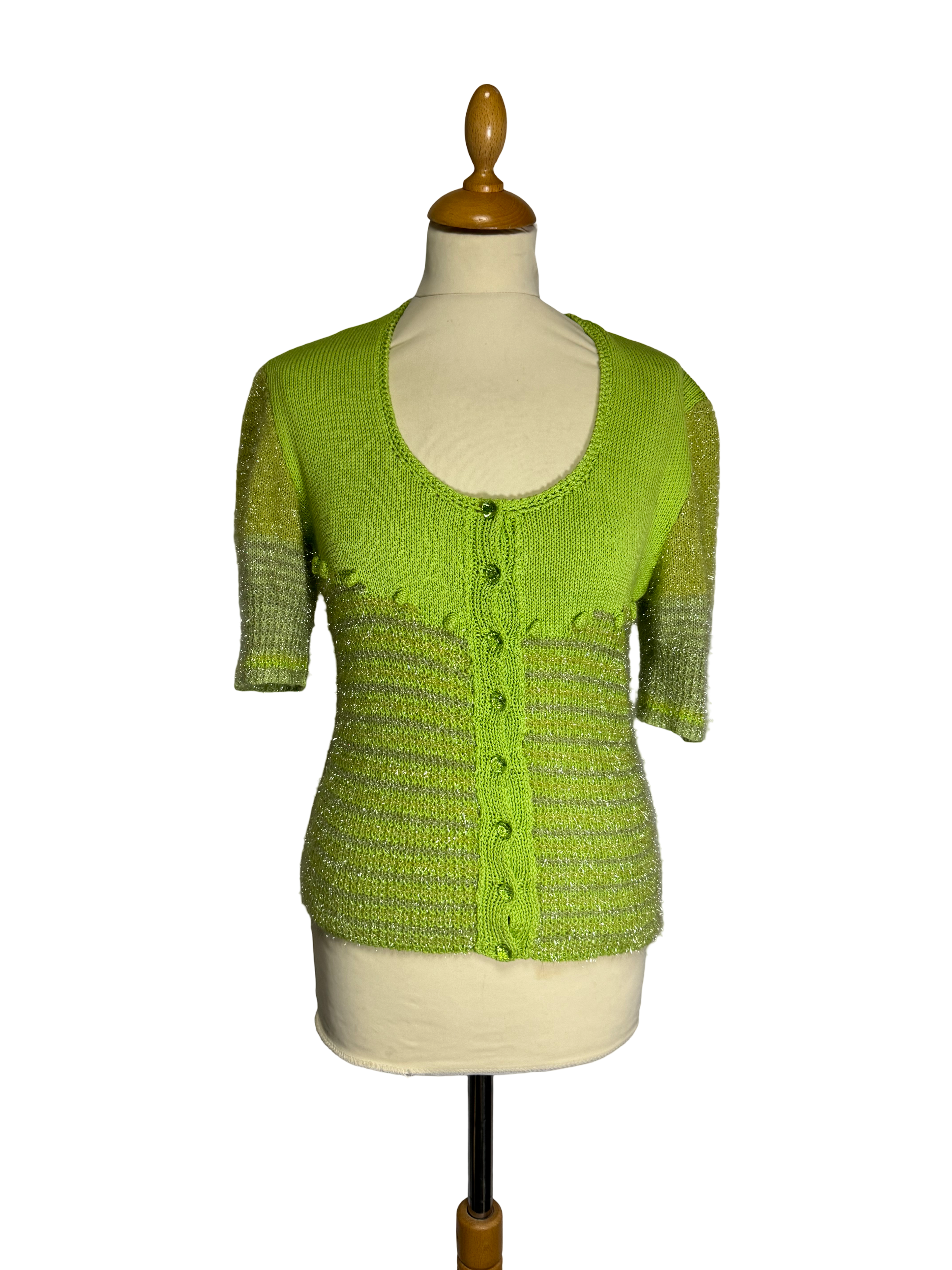 Pull à paillette vert